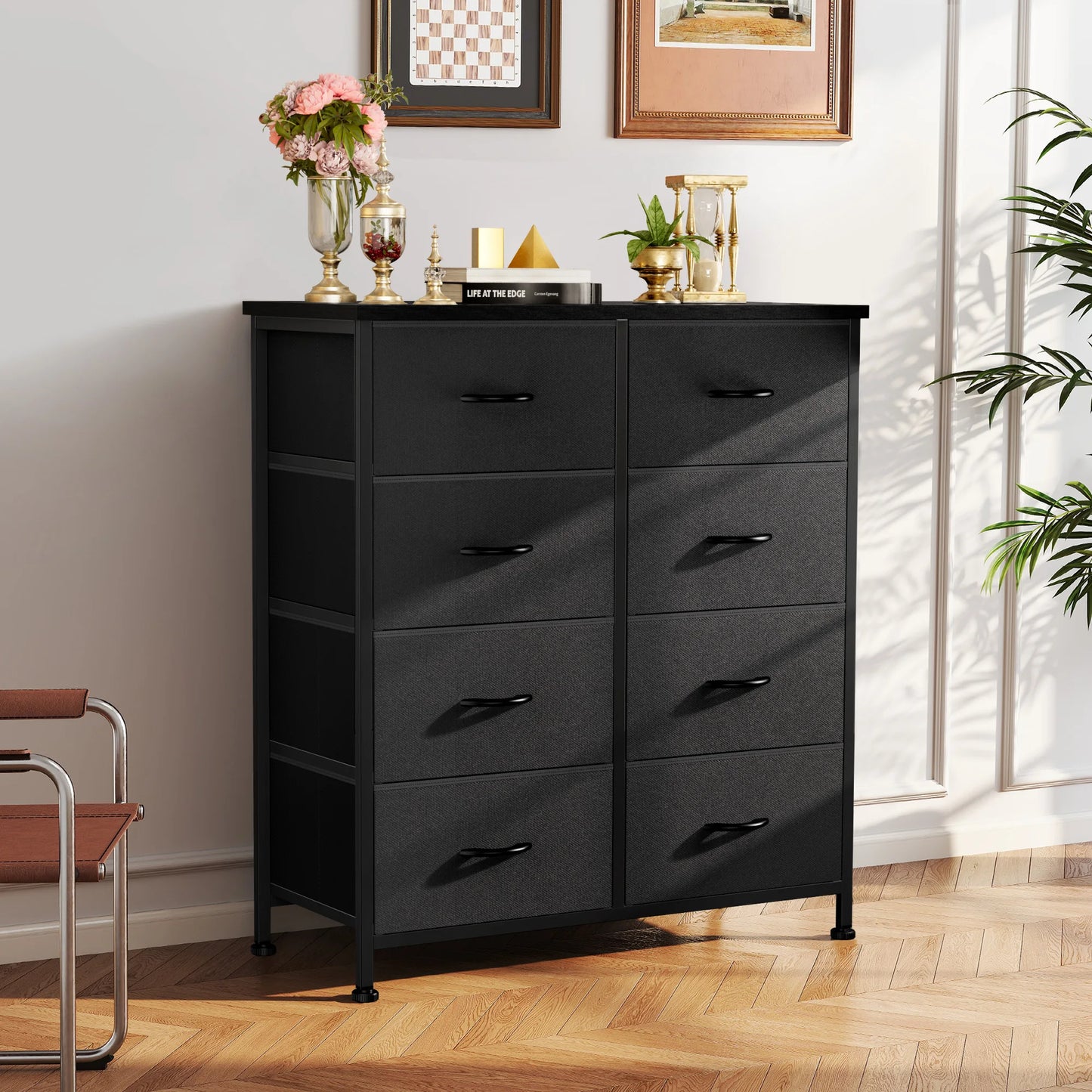 JHK Dresser Wardrobe With 8 Drawers Steel Frame Storage Cabinet