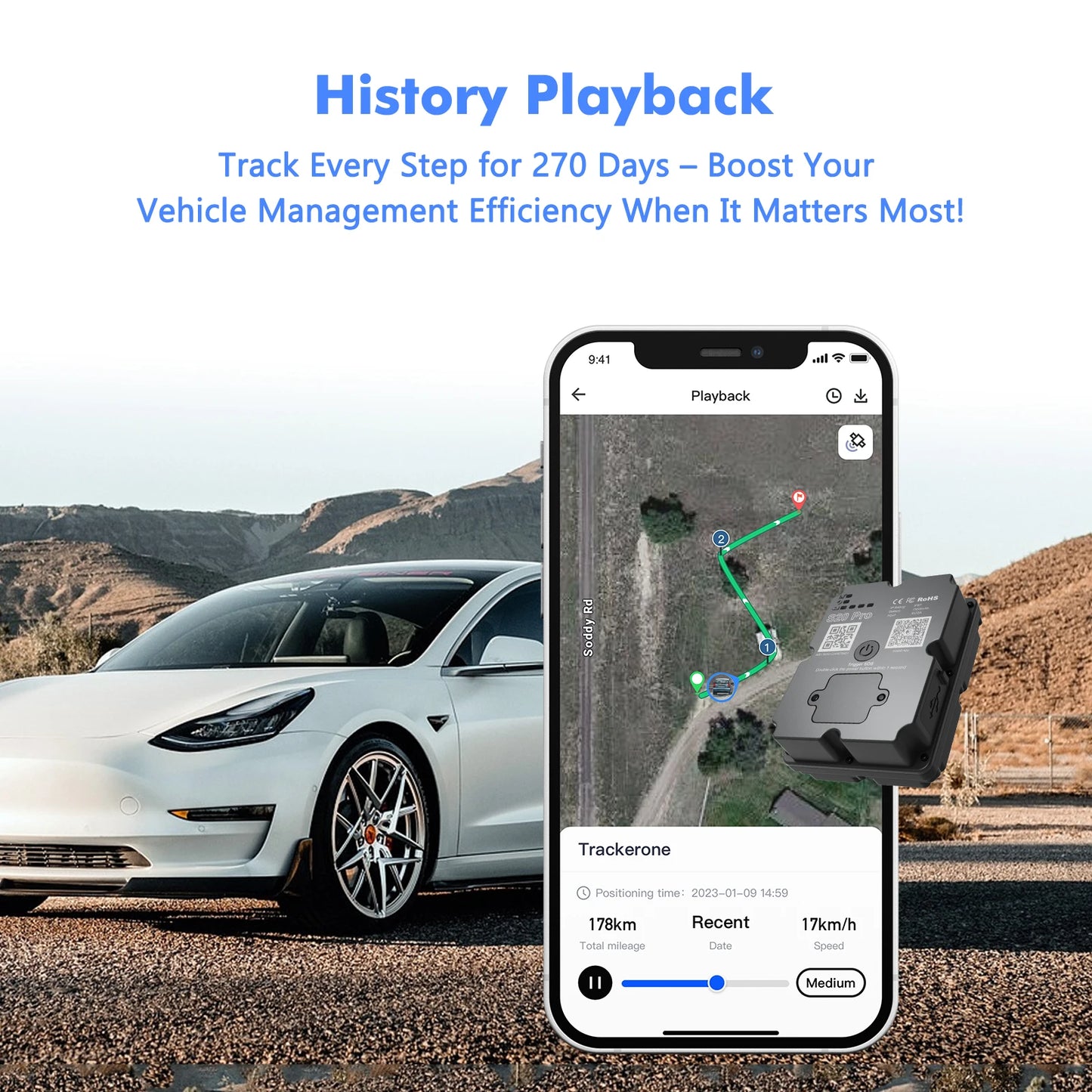 Wanwaytech 4G GPS Tracker Anti Theft Vehicle Locator Real Time
