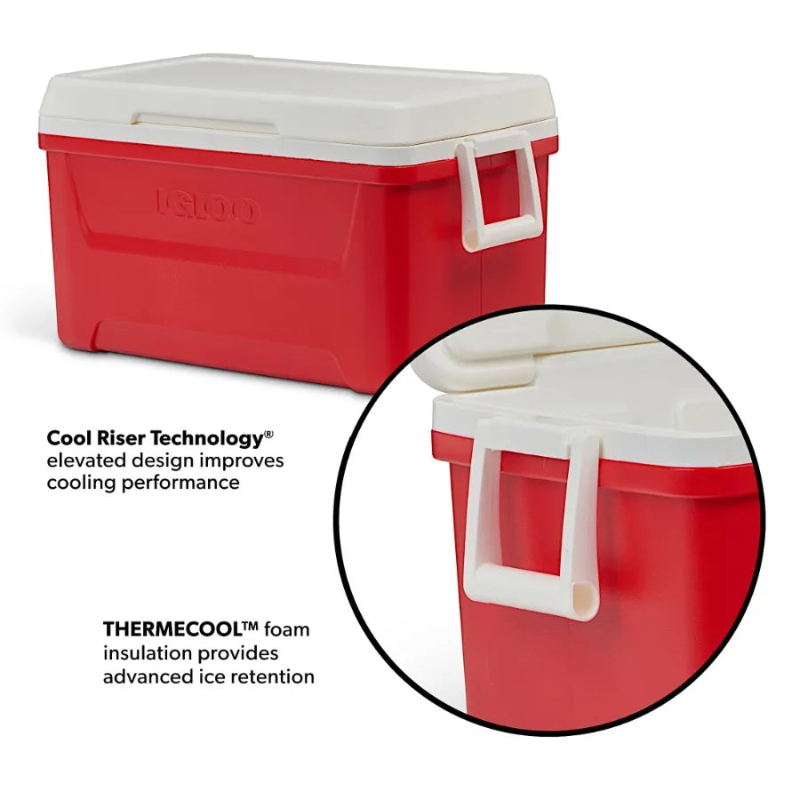 Hard Sided Ice Chest Cooler Portable Insulated For Outdoor Camping Picnics