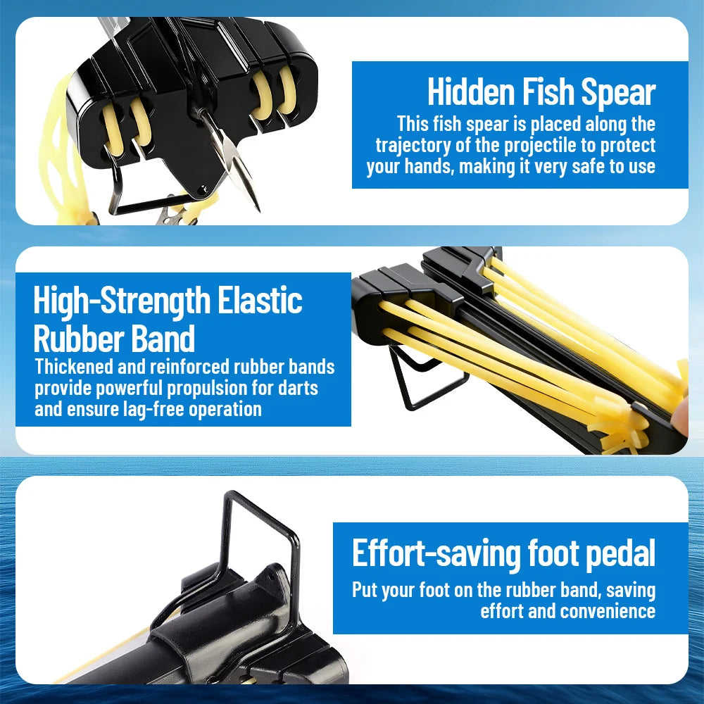 Aluminum Fishing Slingshot Rod With Reel Portable Outdoor Gear