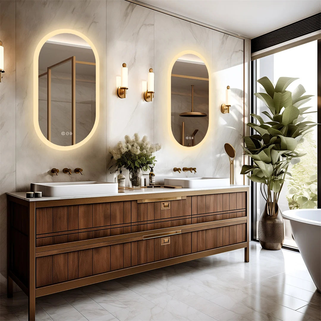 LUVODI LED Backlit Bathroom Vanity Mirror With Touch Sensor Dimming