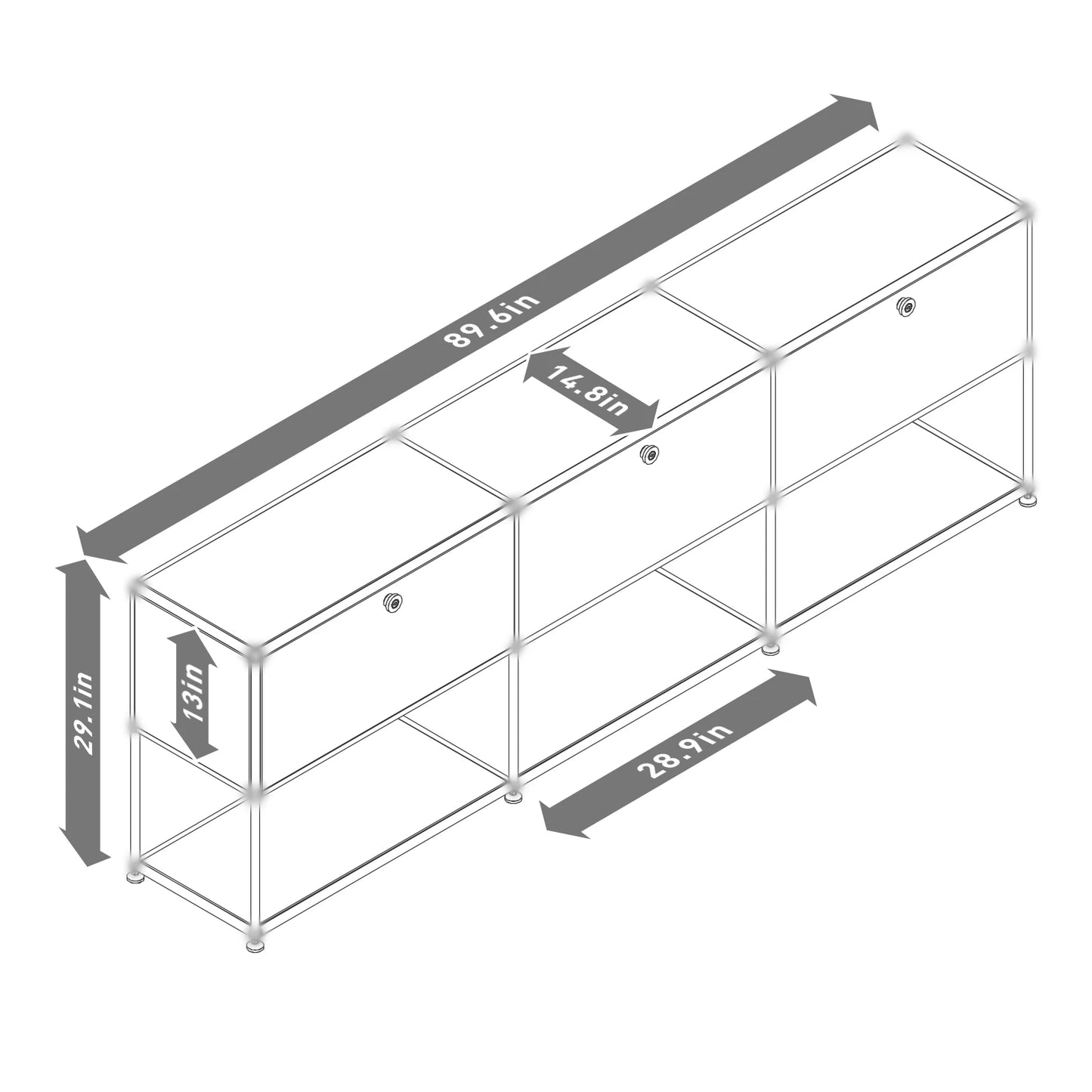Modern Stainless Steel Storage Cabinet And TV Stand