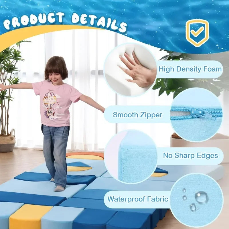 Erament 22 Piece Modular Kids Play Couch Set For Toddler